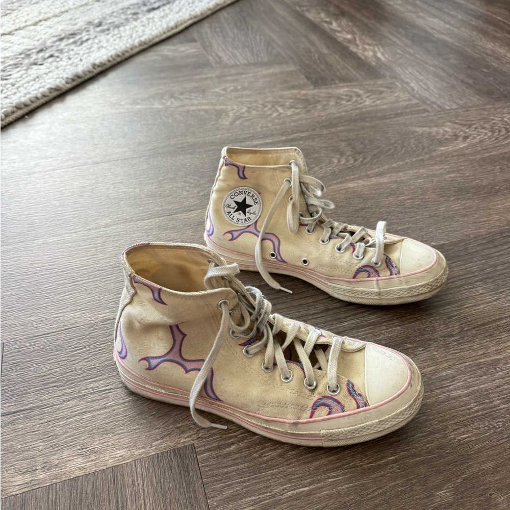 Converse High-Top Sneakers - Beige and Lavender